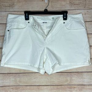 White Faded Glory Shorts - Size 18